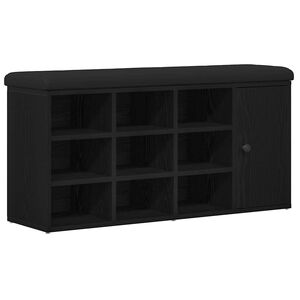 vidaXL Bancă cu spațiu de depozitare Stejar Negru 102 x 32 x 50 cm