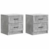 vidaXL Dulap de noapte 2 buc. Gri Beton 43 x 34,5 x 44,5 cm