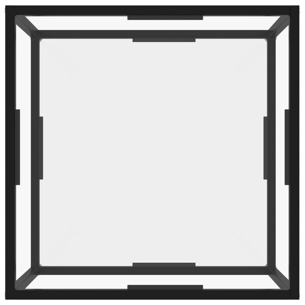 vidaXL Măsuță de cafea, transparent, 60x60x35 cm, sticlă securizată