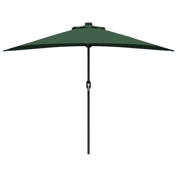 vidaXL Parasol de Grădină Verde 294 x 150 x 224 cm Poliester și oțel