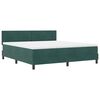 vidaXL Pat cu arc LED cu headboard Verde &icirc;nchis 180 x 200 cm Catifea