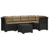 vidaXL Sofa de grădină cu 5 locuri cu perne aspect rattan PP Antracit