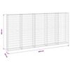 vidaXL Perete gabion cu capace, 300 x 30 x 150 cm, oțel galvanizat
