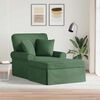 vidaXL Chaise Lounge cu fustă cu pernă Verde Junglă 91 x 157 x 91 cm