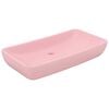 vidaXL Chiuvetă dreptunghiulară de lux, roz mat, 71 x 38 cm, ceramică