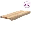 vidaXL Trepte scari 12 buc Stejar masiv netratat 70x25x2 cm