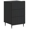 vidaXL Dulap de noapte cu sertar Negru 43x 41 x 68 cm Lemn prelucrat
