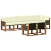 vidaXL Set de canapele de exterior 8 buc. Natural și Crem