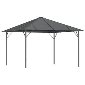 vidaXL Foișor cu acoperiș, antracit, 3x3 m
