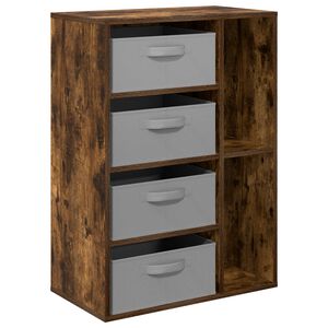 vidaXL Bufet Stejar fumuriu 60 x 33,5 x 84 cm