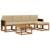 vidaXL Set de canapele de exterior 6 pcs Natural și Bej Poliester