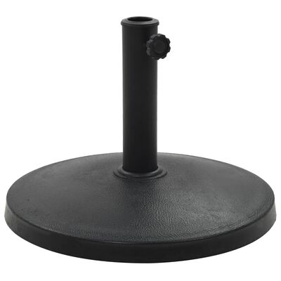 vidaXL Suport umbrelă de soare rotund, negru, 10 kg, polirășină