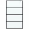 vidaXL Perete cabină duș walk-in negru 115x195 cm sticlă ESG mată