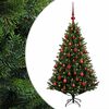 vidaXL Brad de Crăciun artificial cu globuri 120 cm 150 LED-uri