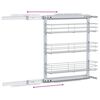 vidaXL Coș s&acirc;rmă bucătărie retractabil 3 raft argintiu 47x15,5x55,5 cm