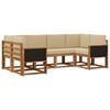 vidaXL Set de canapele de exterior cu pernă 6 pcs Natural și Bej