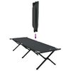 vidaXL Pat pliabil pentru camping Manual 2 pcs Negru 193 x 69 x 45 cm