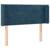 vidaXL Tăblie pat cu aripioare albastru &icirc;nchis 83x16x78/88 cm catifea