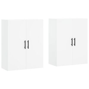 vidaXL Dulapuri cu montaj pe perete, 2 buc, alb, 69,5x34x90 cm