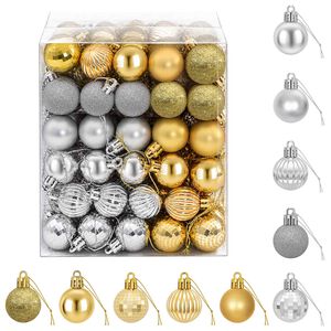 vidaXL Set de globuri de Crăciun 150 buc. Argintiu și auriu 3 cm
