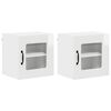 vidaXL Dulap de bucătărie Kalmar 2 pcs Alb lucios 40 x 31 x 40 cm
