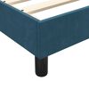 vidaXL Pat box spring cu saltea, albastru &icirc;nchis, 80x220 cm, catifea