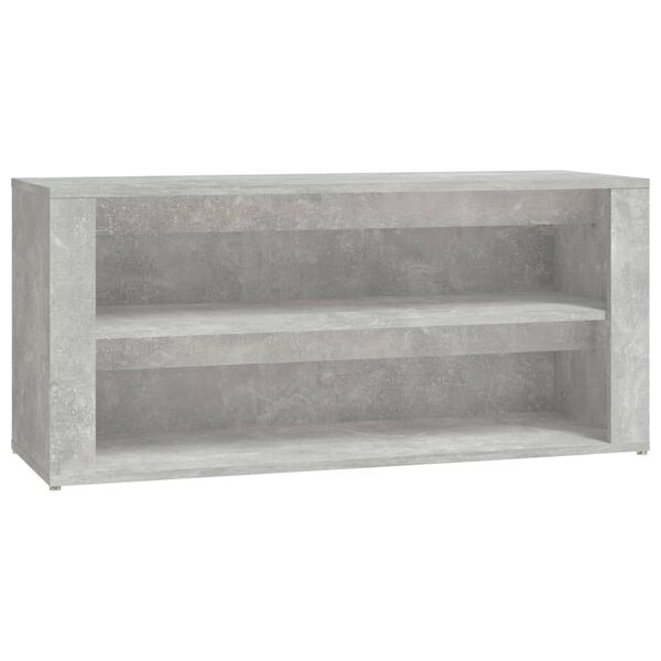 vidaXL Pantofar, gri beton, 100x35x45 cm, lemn compozit