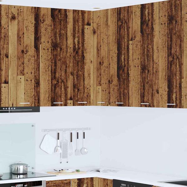 vidaXL Dulap suspendat cu ușă Lemn vechi și Alb 57 x 57 x 100 cm