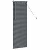 vidaXL Jaluzea pentru Fereastră cu perdele Manual Gri &icirc;nchis Aluminiu