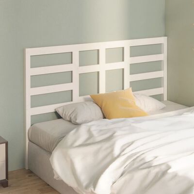 vidaXL Tăblie de pat, alb, 156x4x104 cm, lemn masiv de pin