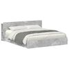 vidaXL Cadru de pat cu depozitare cu sertar Gri Beton 200 x 200 cm