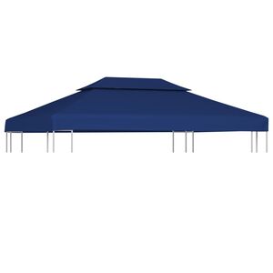 vidaXL Acoperiș de pavilion, 2 niveluri, albastru, 4x3 m, 310 g/m&sup2;