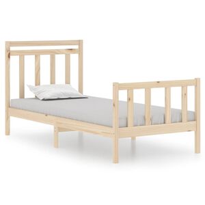vidaXL Cadru de pat single, 90x190 cm, lemn masiv