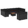 vidaXL Set mobilier de grădină cu perne, 13 piese, negru, poliratan