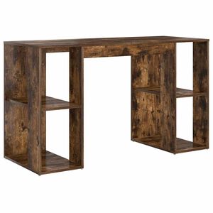 vidaXL Birou Stejar fumuriu Lemn prelucrat 130 x 50.5 x 75 cm