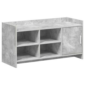 vidaXL Dulap pentru pantofi cu depozitare Gri Beton 100 x 39,5 x 51 cm