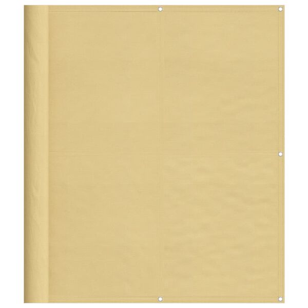 vidaXL Paravan de balcon, nisipiu, 120x400 cm, 100% poliester oxford