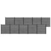 vidaXL Set de Gard 1737 x 186 cm WPC și Aluminiu Gri