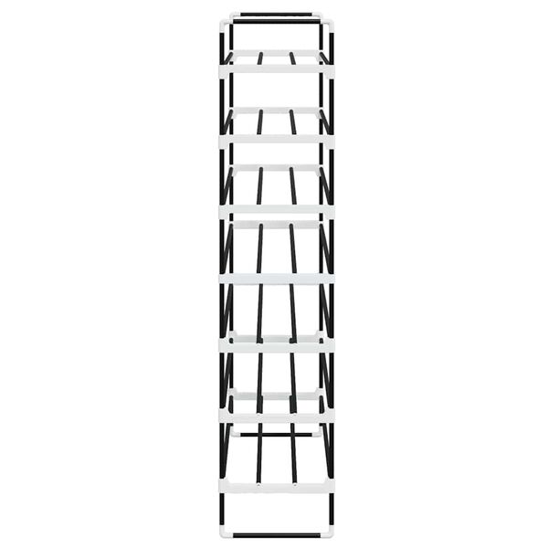 vidaXL Raft &icirc;ncălțăminte cu 7 etajere din metal și plastic, negru