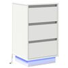 vidaXL Dulap de noapte Alb 39 x 34,5 x 65 cm Lemn prelucrat
