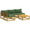 vidaXL Set de canapea 5 buc. natural Lemn Solid de Acacia