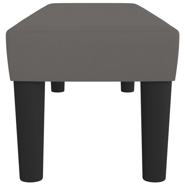 vidaXL Bancă, gri, 100x30x30 cm, piele ecologică