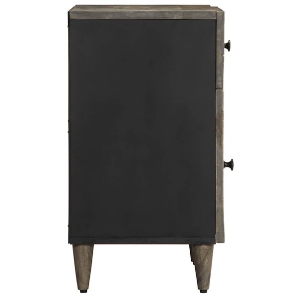vidaXL Noptiera gri deschis 50x33x60 cm lemn masiv de mango