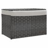 vidaXL Coș de rufe cu capac, gri, 55,5x35x34 cm, poliratan