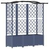 vidaXL Pat Ridicat cu Trellis și Acoperiș Gri 163 x 40 x 141 cm PP