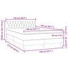 vidaXL Pat box spring cu saltea, gri deschis, 140x210 cm, catifea