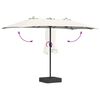 vidaXL Parasol de Grădină Nisip și Antracit 385 x 209 x 244 cm
