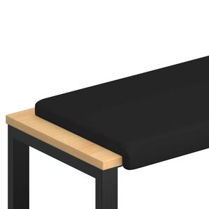 vidaXL Perna pentru bancă Piele artificială Negru Ad&acirc;ncime 35 cm