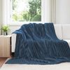 vidaXL Pătura de aruncat Albastru marin 270 x 240 cm Molton