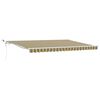 vidaXL Copertină retractabilă Verde și galben 450 &times; 300 cm Poliester